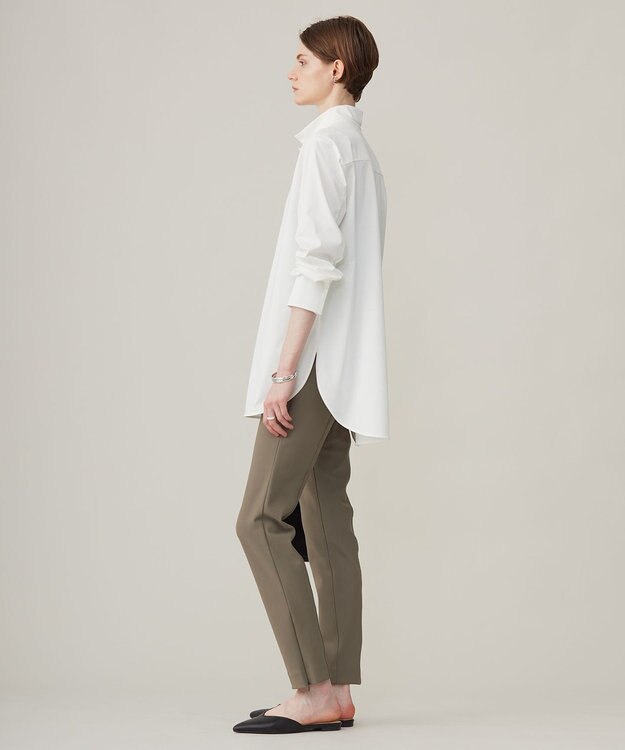 ICB L 【洗える】 テックストレッチ レギンスパンツ スレートカーキ系