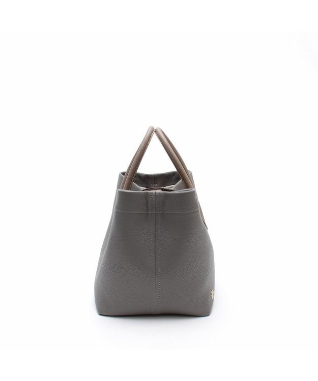 A.D.M.J. 【牛革】モーツァルト/スパニッシュレザーバイカラー金ボタントートM セメント/カラメル