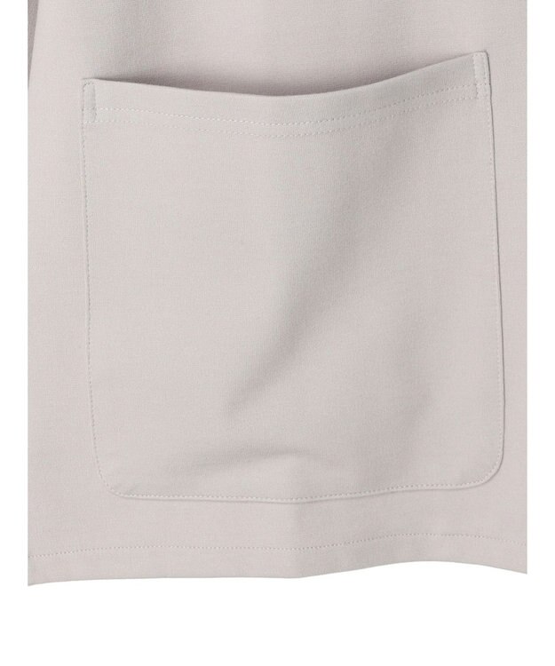 CRAFT STANDARD BOUTIQUE 強撚ポンチラウンドヘムカーディガン Light Gray