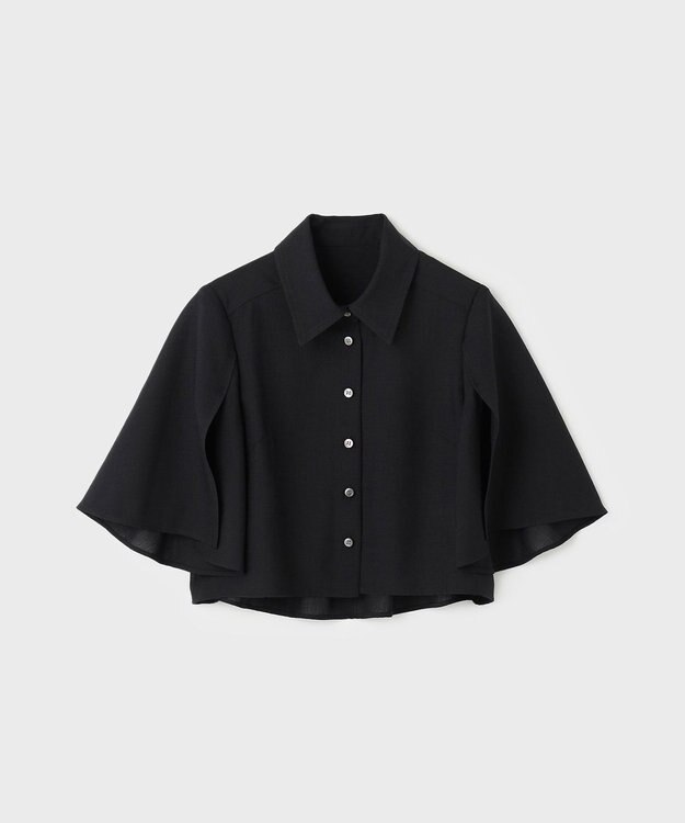 GRACE CONTINENTAL フレアスリーブシャツ ブラック