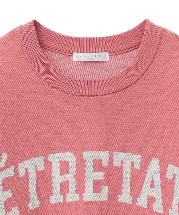 Green Parks ロゴラメニットプルオーバー Pink