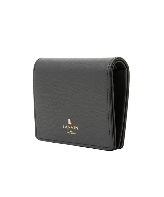 LANVIN en Bleu リュクサンブール 二つ折りコンパクト財布 ダークネイビー