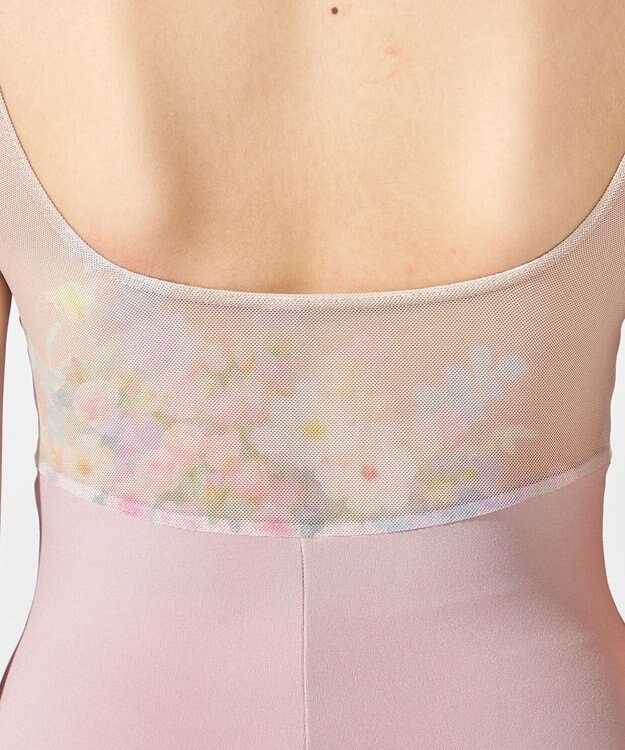 Chacott キャップスリーブレオタード ベビーピンクプリント