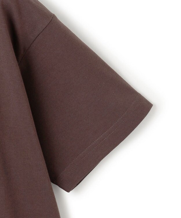 J.PRESS YORK STREET 【WOMEN】カフェロゴプリント Tシャツ ダークブラウン系