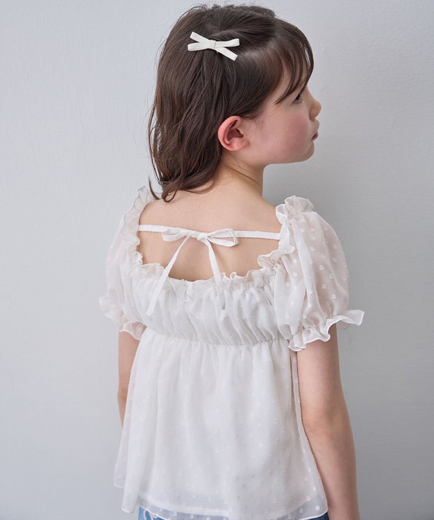 ANY KIDS 【一部店舗/WEB先行販売アイテム】2WAY シアードビーブラウス ホワイト