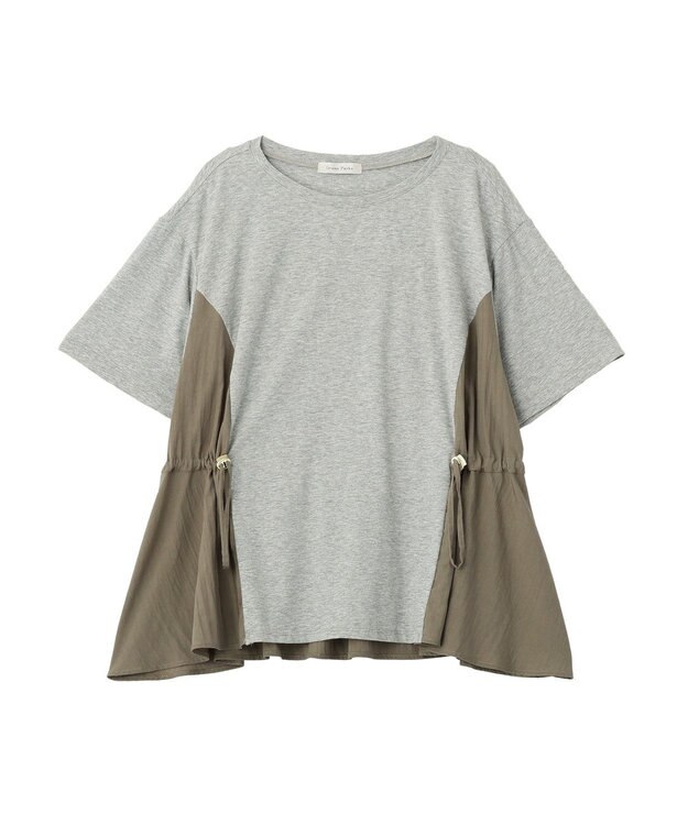 Green Parks 異素材ドッキングプルオーバー Gray Mixture