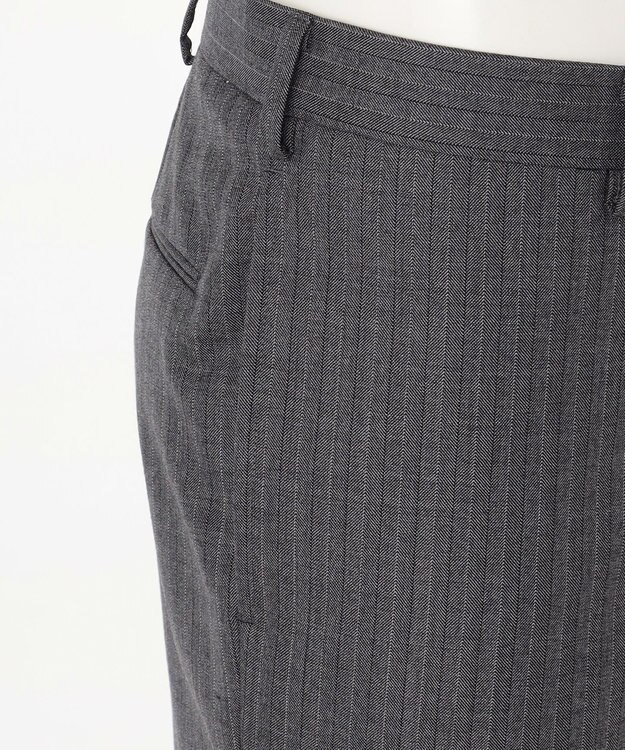 J.PRESS MEN 【ESSENTIAL CLOTHING】ラスティックストライプ スーツ ライトグレー系1