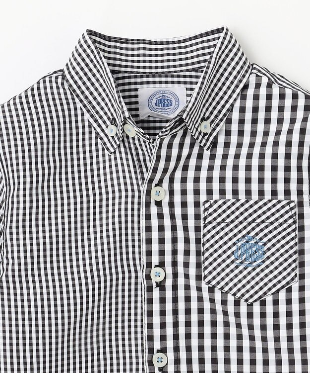 J.PRESS KIDS 【110-130cm】ギンガムチェック シャツ ブラック系3