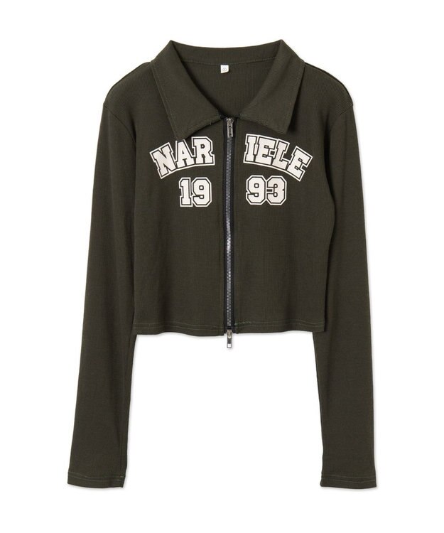 WEGO WジップナンバリングロゴロンT カーキ