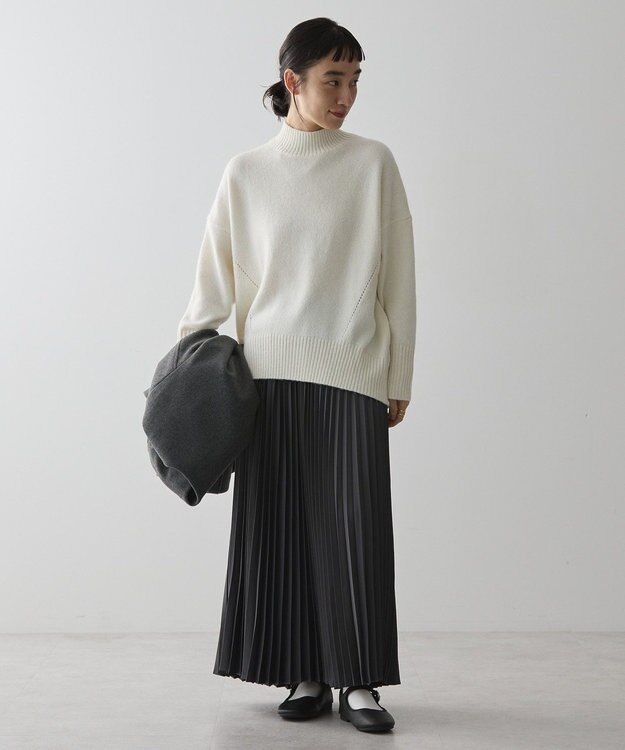 AMERICAN HOLIC モックネックコクーンニットプルオーバー Ivory