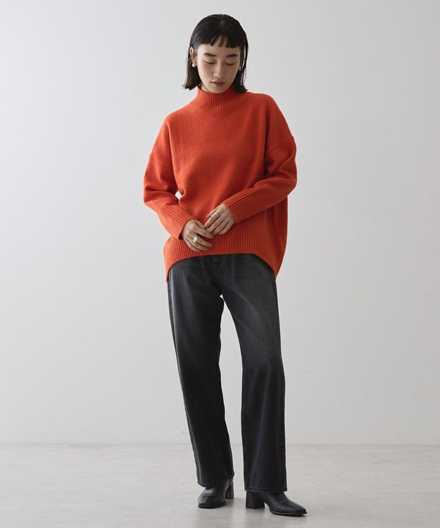 AMERICAN HOLIC モックネックコクーンニットプルオーバー Red