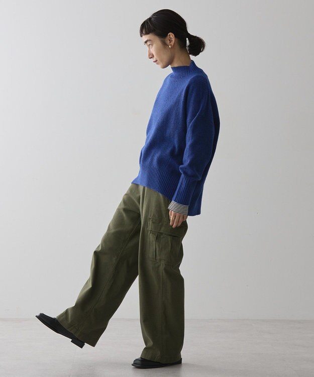 AMERICAN HOLIC モックネックコクーンニットプルオーバー Blue