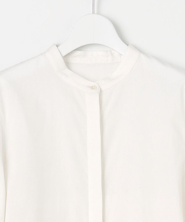 23区 【Indian Factory】コットンポプリン タックディテール チュニックブラウス ホワイト