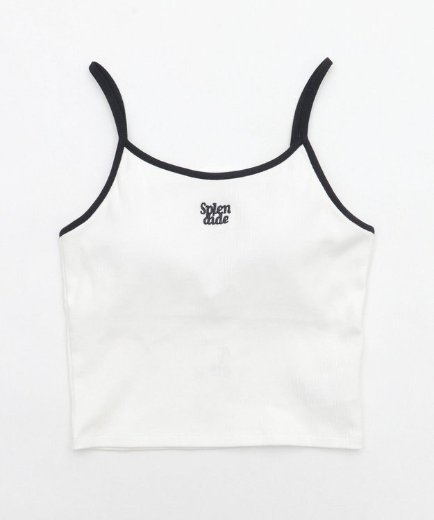 WEGO 【カップ付きインナー】ワンポイント刺繍キャミ ホワイト