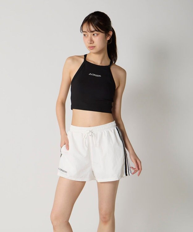 OP／FILA 【Kappa】リブ水着+インナー付きパンツ 2点セット ブラック×ホワイト
