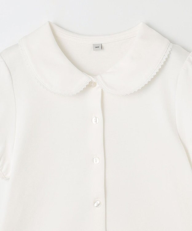 ANY KIDS 丸襟付き 半袖 ブラウス ホワイト