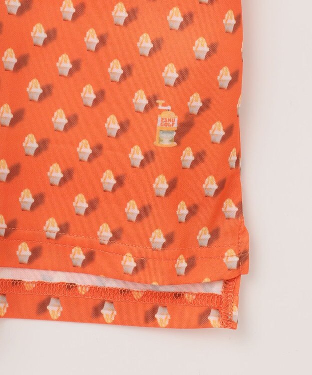 23区GOLF 【MEN】【接触冷感・UVケア・吸水速乾】アイス柄 ポロシャツ オレンジ系5