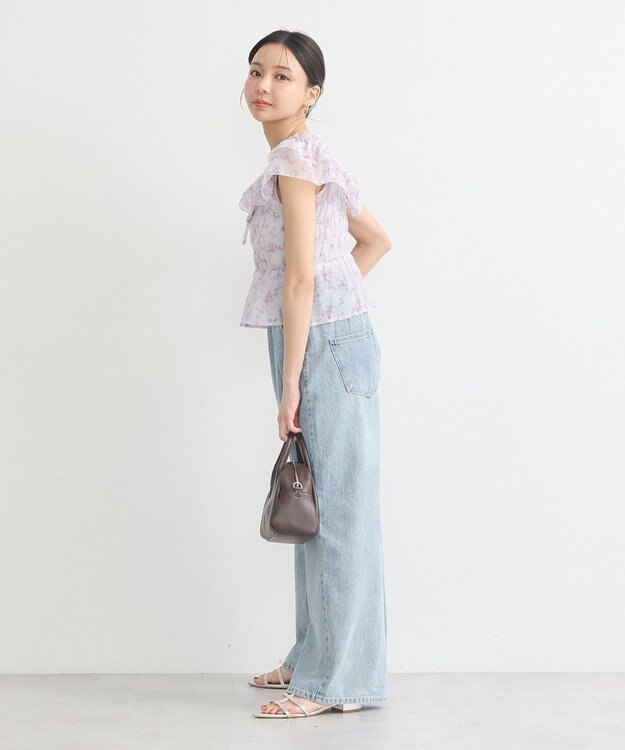 earth music&ecology ダブルフリルノースリブラウス Pink