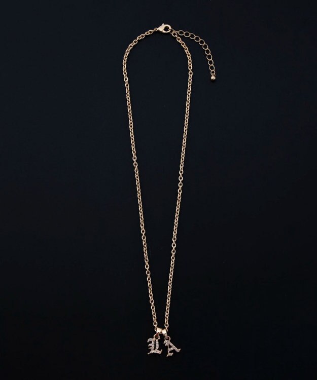 WEGO Mラインストーンダブルモチーフネックレス 柄4