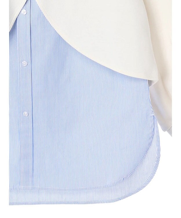 earth music&ecology ＳＥＴ２点カットプルオーバー＋シャツドッキングタンク Ivory