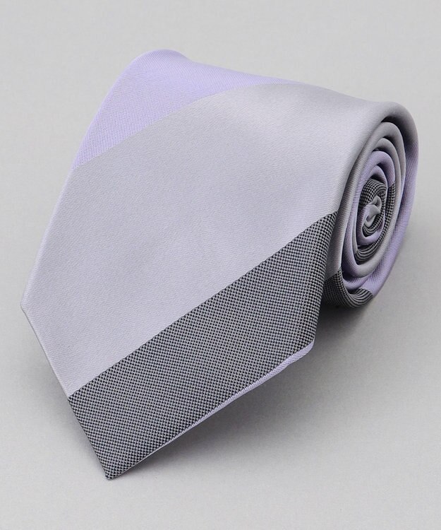 GOTAIRIKU  GOTAIRIKU別注【日本製】シルク ネクタイ_レジメンタル柄 グレー系1