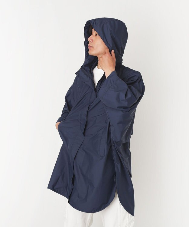 MOONBAT POLO RALPH LAUREN レインポンチョ レインベア 50デニール生地／着丈98cm 収納袋付き ネイビーブルー