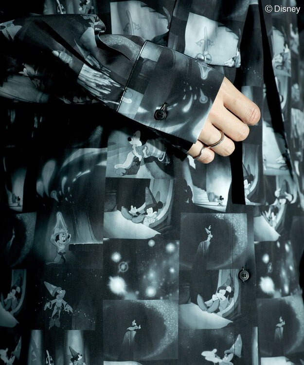 Green Parks ＦＡＮＴＡＳＩＡ／総柄ボウタイブラウス Black