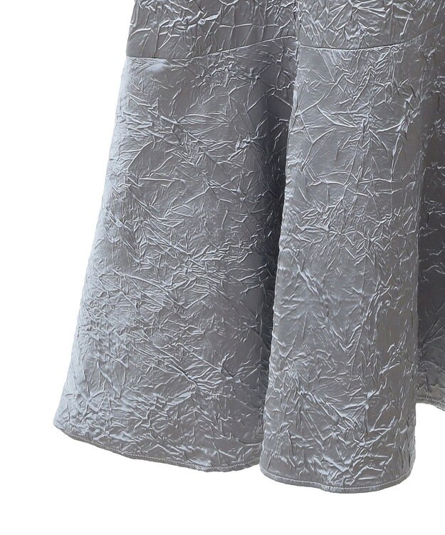 Green Parks ■ＥＳＣＡＲ　エンボスギャザースリーブワンピース Silver