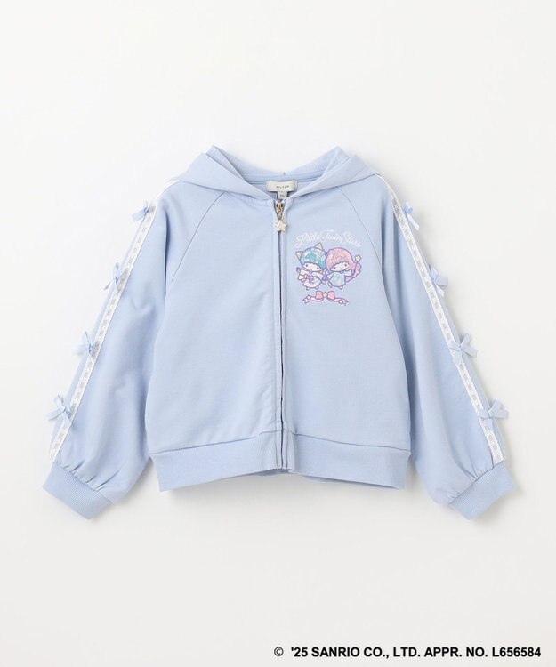 ANY KIDS 【any FAM× リトルツインスターズ 】キキ＆ララ 刺繍パーカー サックスブルー