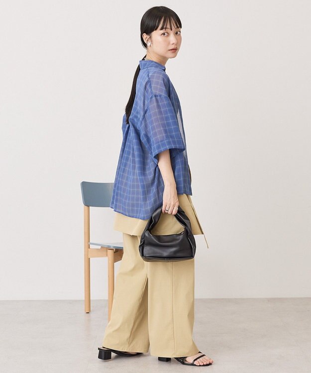 AMERICAN HOLIC 【イージーケア】スキッパーチェックシャツ Blue