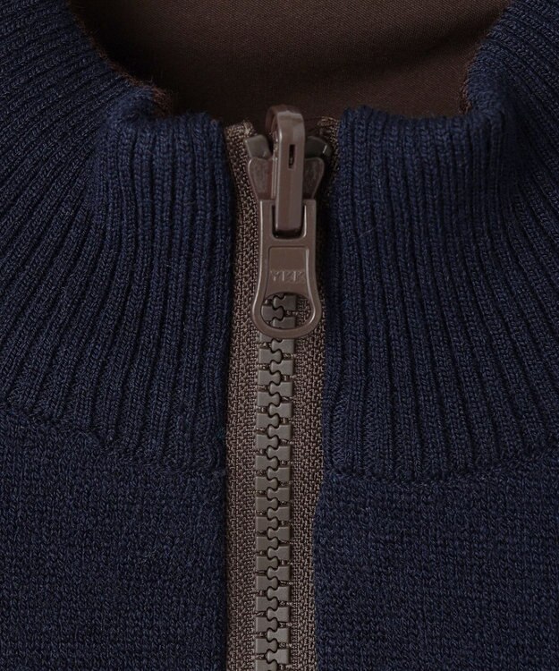 23区GOLF 【MEN】リバーシブルニットブルゾン ターコイズブルー系2