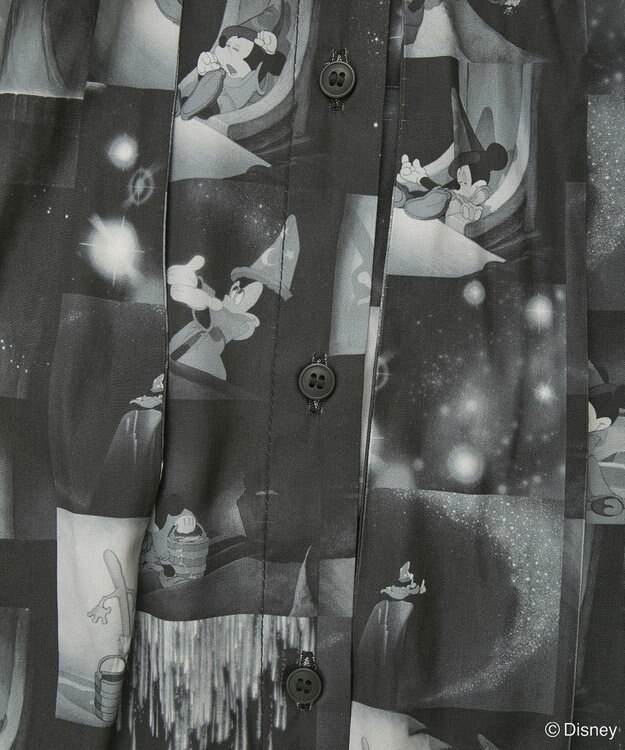 Green Parks ＦＡＮＴＡＳＩＡ／総柄ボウタイブラウス Black