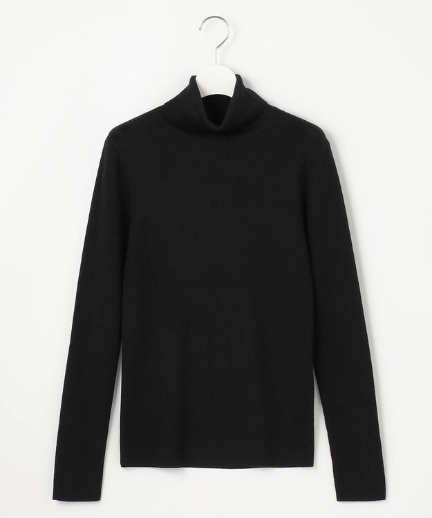 23区 【Oggi1月号/CLASSY.11月号掲載】ウーステッドウール リブタートルネック ニット ブラック系