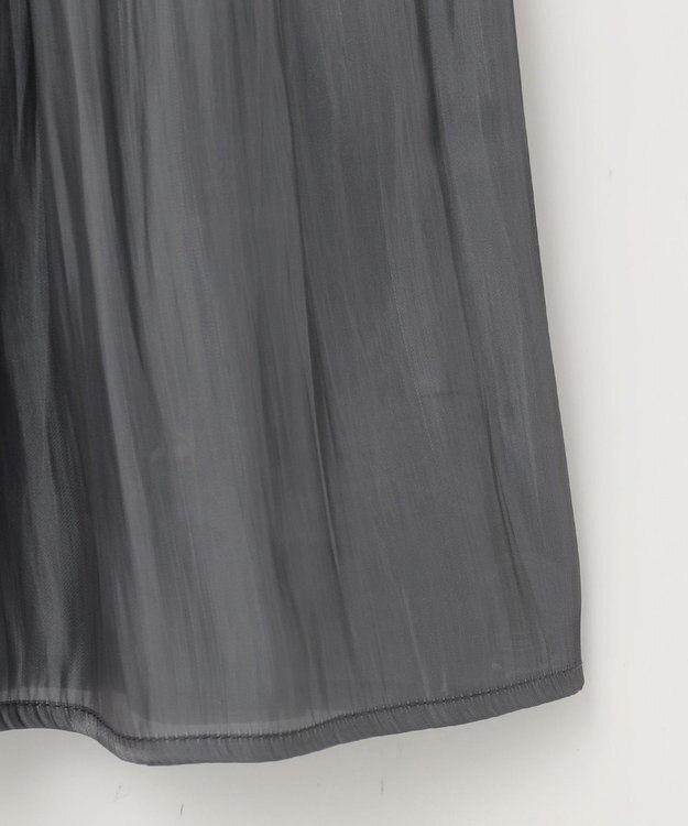 ANY 【ウエストゴム】シャイニーギャザースカート チャコール