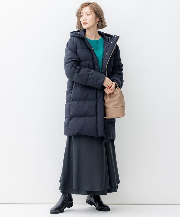 23区 【滝沢眞規子さん着用】リュクス ダウンコート ネイビー系