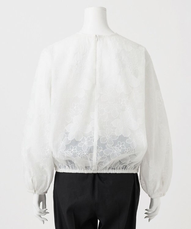 23区 【R(アール)】エンブロイダリーオーガンザ ブラウス ホワイト系