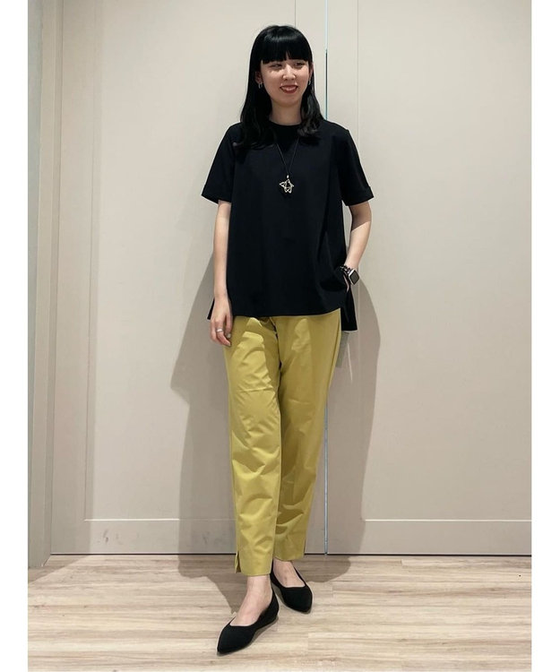 UNFILO 【接触冷感/吸水速乾】BEAUTY FORM フレアTシャツ ブラック系