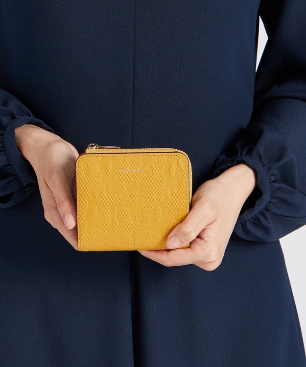 Paul Smith デイジーレザー 2つ折り財布 イエロー