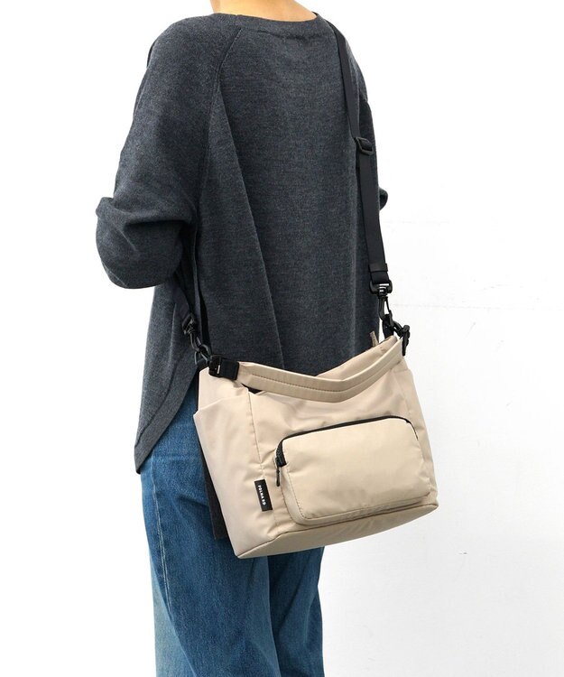 FOLNA RD ブリザテックナイロン 3WAYショルダーバッグ グレーべージュ