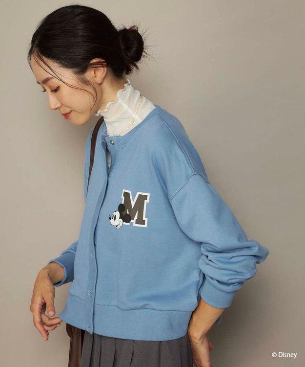 OP／FILA 【ocean pacific】ミッキー/裏毛カーディガン【Disney/ディズニー】 ブルー