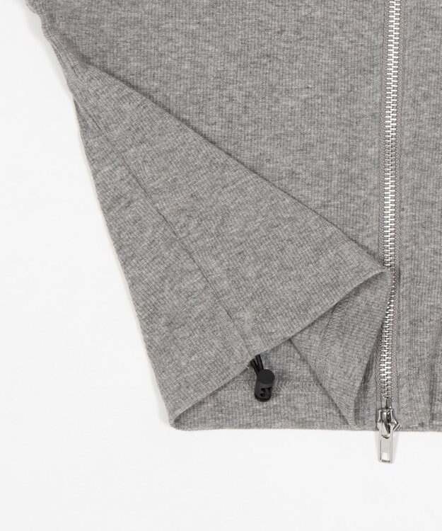 WEGO リブジップパーカー 杢グレー