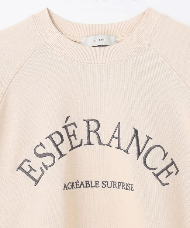 ANY 【洗濯機可】裏毛ロゴスウェット エクリュ