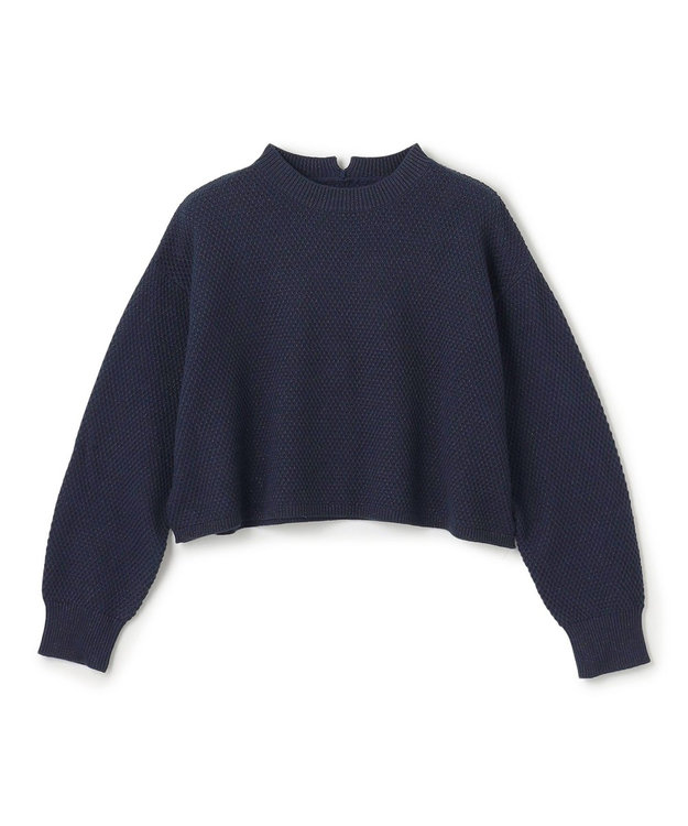 UNFILO 【WEB限定】ラメリンクス クロップドニット ネイビー