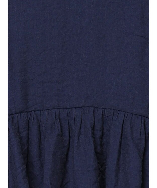 Te chichi ラッフルフリルペプラムブラウス ネイビー