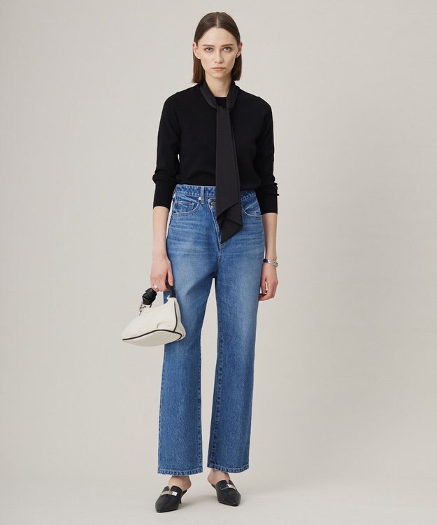 ICB 【CLASSY.1月号掲載・洗える】ウォーターリサイクルデニム カーブパンツ ブルーデニム系