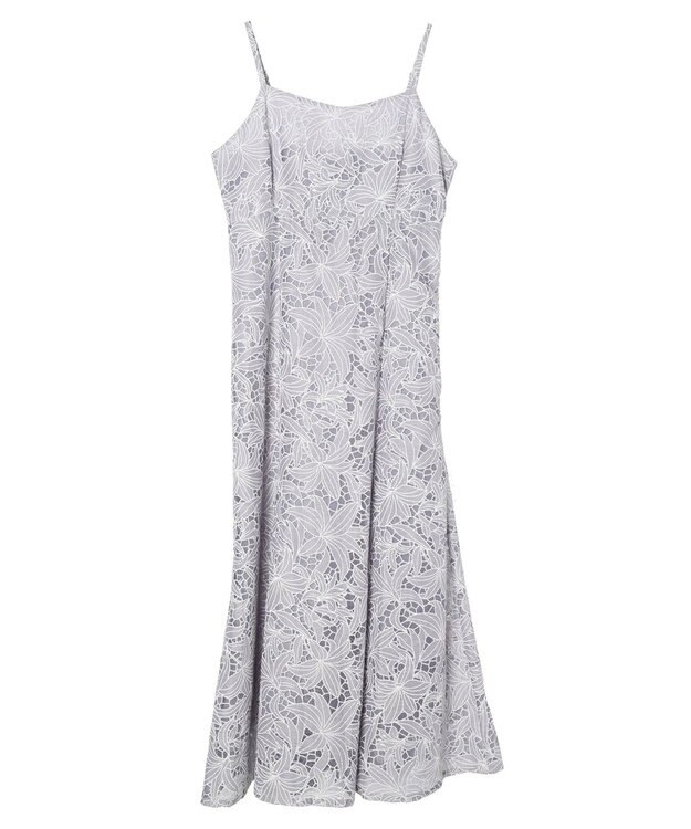 earth music&ecology ＳＥＴ２点　シアーブラウス＋レースキャミワンピース Lavender