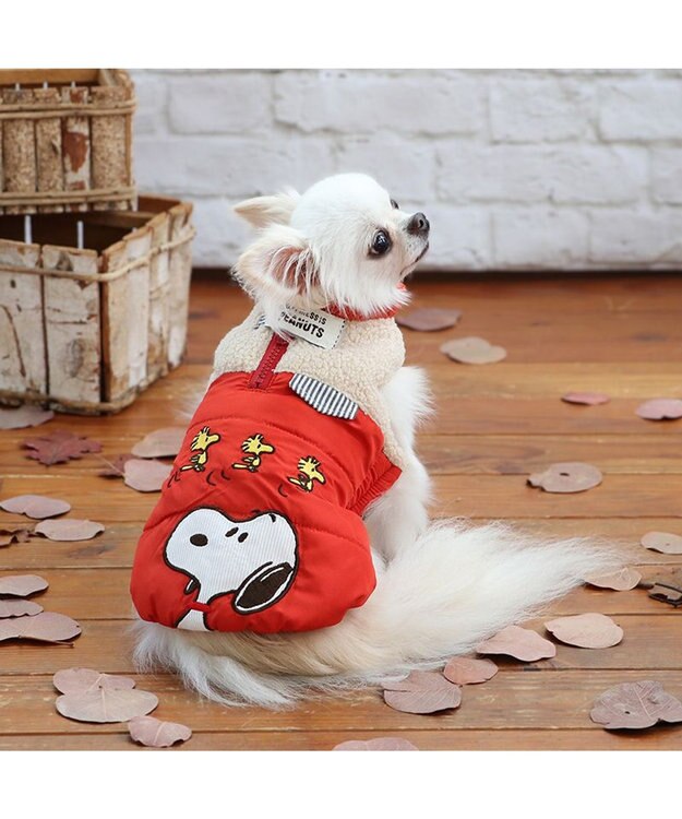 PET PARADISE スヌーピー 遠赤外線 エアベスト 《オレンジ》 小型犬 オレンジ