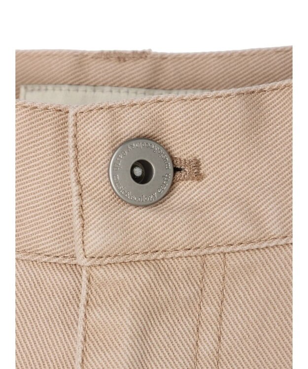 earth music&ecology コットンツイルバギーパンツ Beige