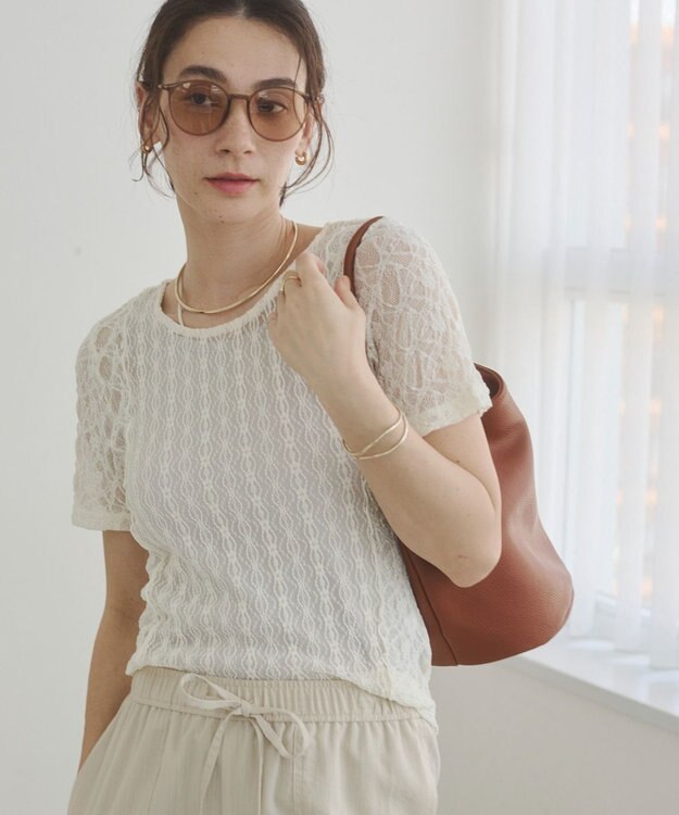 WEGO 【ANGIE VINTAGE】レースTシャツ ホワイト