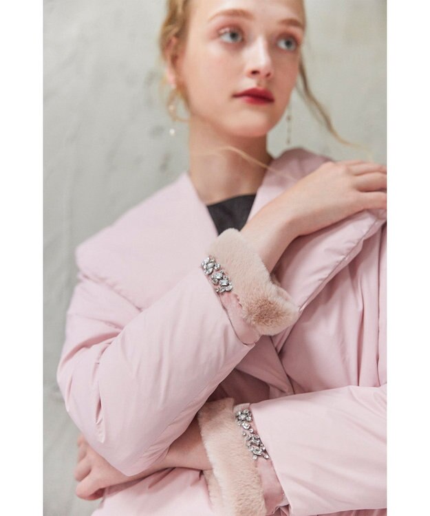 TOCCA FLUFFY PILLOW ロングダウンコート ピンク系